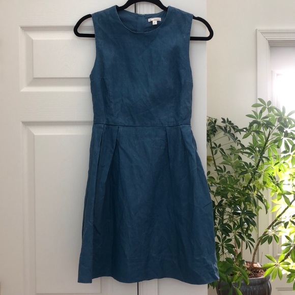 denim fit and flare dress